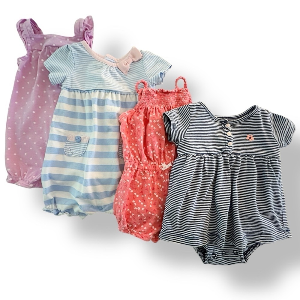 Carter’s | Four Bubbles/Rompers (9 mos)
